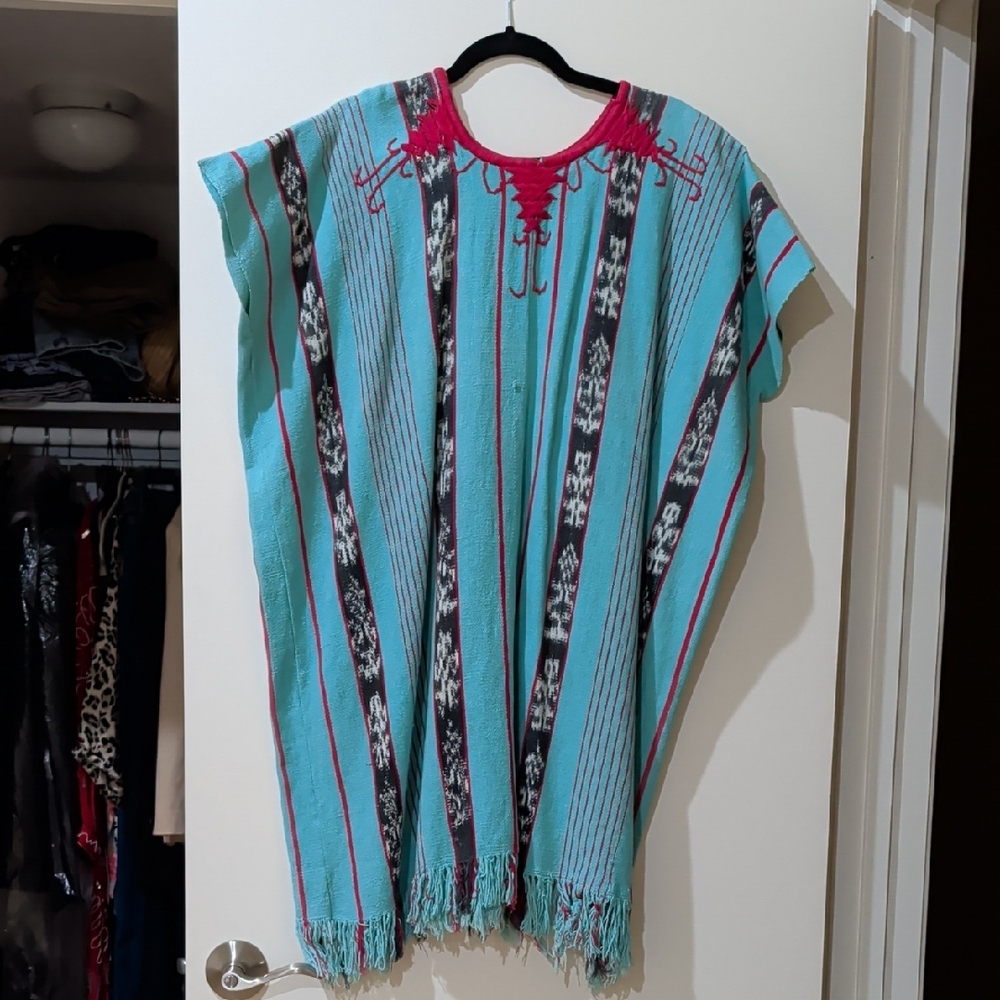 Colorful Striped Poncho
